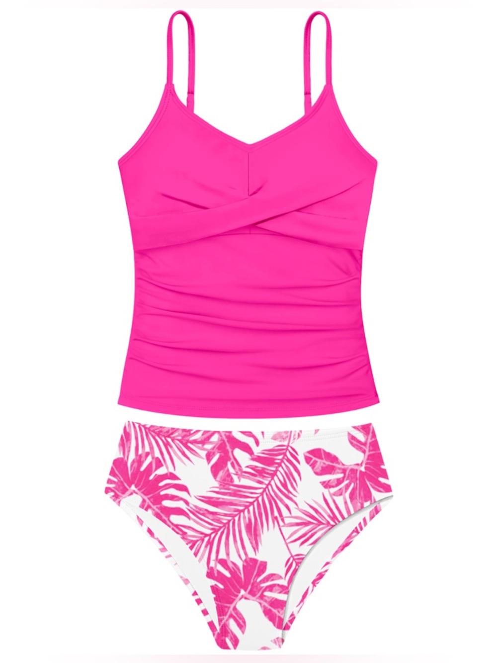 Aulyffo Kids Girls Tankinis Swim Set Sz 13-14 Y